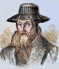 John Foxe, 1516-1587, English author of Foxe's Book of Martyrs, Historical, digitally restored