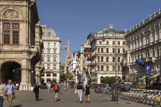 Kaerntner Straße pedestrian zone in Vienna, Austria, Europe