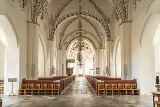 Interior of St Hans Church in the main town of Stege, Mön Island, Denmark, Europe