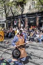 Participants dressed up as jesters from the guest canton of Schwyz, jesters' symposium of the