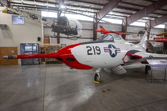 Pueblo, Colorado - The Grumman F9F Cougar at the Pueblo Weisbrod Aircraft Museum. The aircraft is a