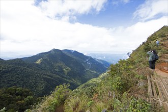 View of the Knuckles mountain range from Little World's End, Horton Plains National Park, Central