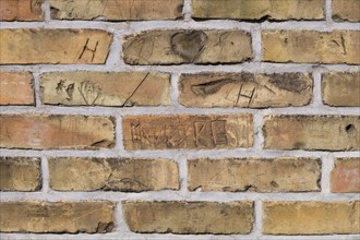 House wall, Brick wall, Brick wall, Background, Texture, Germany, Europe