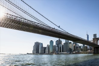 Skyscrapers on the waterfront, Manhattan, New York City, New York, USA, North America