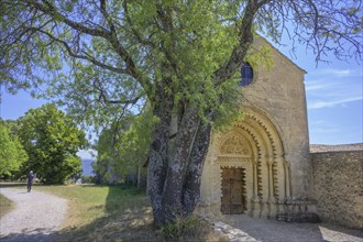 Notre Dame de Ganagobie Abbey Main portal on the west façade Ganagobie, Alpes-de-Haute-Provence,