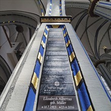 Memorial plaques for those buried in the columbarium of the Namen-Jesu-Kirche, Bonn, North