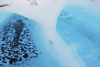 Tunnel in the ice, Fox Glacier, Westland National Park, South West New Zealand World Heritage Site,