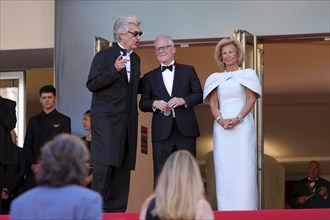 Cannes, France, 25 May 2024: Wim Wenders (director and photographer), Thierry Frémaux (Festival