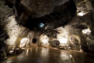 The Marienglashöhle is a show cave in the Thuringian Forest. For the most part, it is not a natural