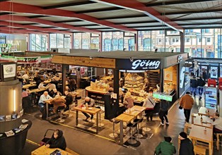 Market hall, popularly known as the belly of Hanover, interior view, Hanover, Lower Saxony,