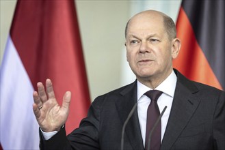 Olaf Scholz, Federal Chancellor, at a press conference in Berlin, 27 March 2024