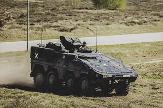 Boxer armoured transport vehicle, photographed as part of a Bundeswehr exercise with armed forces