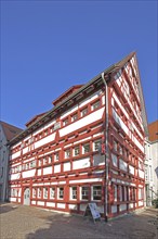 Historic half-timbered house, Schützenstraße, Bad Saulgau, Upper Swabia, Baden-Württemberg,