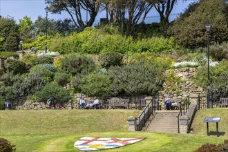 Seafront gardens at Felixstowe, Suffolk, England, UK