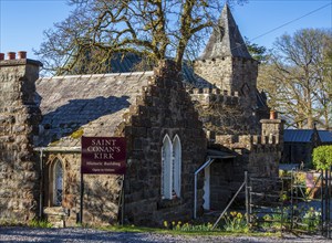 Church St. Conan's Kirk at lake Loch Awe, Scotland, UK