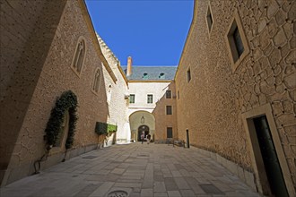 Courtyard of the Alcazar or castle of Segovia, province of Segovia, Castile and Leon, Spain, Europe