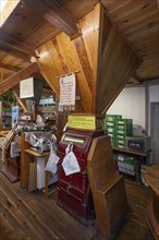 Organic shop in the former Frohnhofer Kornmühle, Frohnhof, Middle Franconia, Bavaria, Germany,