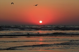 Magnificent sunrise, September, Usedom, Mecklenburg-Western Pomerania, Germany, Europe