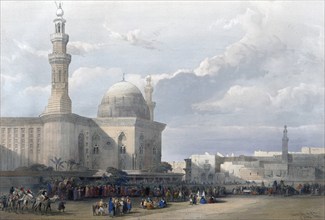 Mosque of Sultan Hassan, Cairo, Egypt, around 1850, Historical, digitally restored reproduction