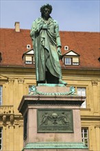 Schiller monument erected in 1839 by Bertel Thorvaldsen, Schillerplatz, statue, sculpture,