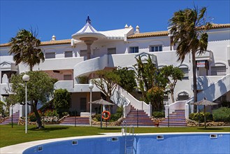 White houses in a holiday complex, Novo Sancti Petri, Andalusia, Spain, Europe