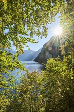 Lake Koenigssee in autumn, Alps, Bavaria, Germany, Europe