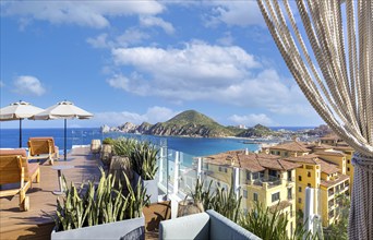 Cabo San Lucas, Los Cabos, Mexico, September 10, 2021: Mexico, Scenic panoramic aerial view of Los