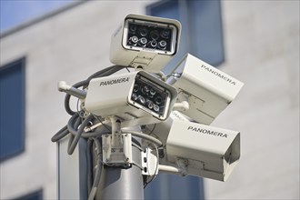 Surveillance cameras, Wiesbaden, Hesse, Germany, Europe