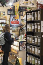 London, Ontario, Canada - A shop selling organic herbal tea at Covent Garden Market. Established in