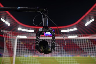 Backdoor camera, TV camera, HD BROADCAST, goal net, interior, Champions League, Allianz Arena,