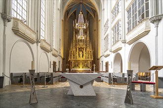 Altar of the Gothic Roman Catholic parish church Augustinerkirche in Vienna, Austria, Europe