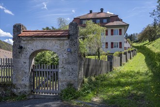 Historic villa, Egloffstein, Upper Franconia, Bavaria, Germany, Europe