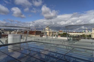 The MQ Dragonfly on the roof of the Leopold Museum with a view over Vienna, MuseumsQuartier MQ in