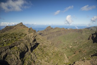 Rock formation, volcanic rock, Masca Gorge, Barranco de Masca, Teno Mountains, Tenerife, Canary