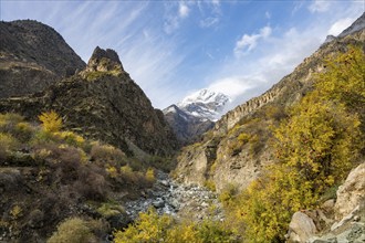 Autumnal side valley of the Panj River, near Zigar village, Gorno-Badakhshan province, Tajikistan,