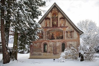 Winter, snow, Chapel of the Soul, Oberstdorf, Oberallgäu, Allgäu, Bavaria, Germany, Europe