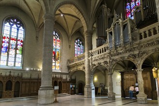 Interior view, Notre-Dame de Luxembourg Cathedral, Luxembourg City, Luxembourg, Luxembourg, Europe