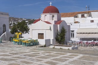 Restaurant in the Old Town, Mykonos Town or Chora, Old Town, Mykonos, Cyclades, Greece, Europe