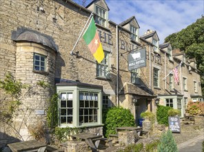 The Bull Hotel and public house, village of Fairford, Cotswolds Gloucestershire, England, UK