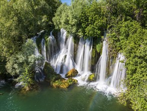 Roski Slap waterfall, Krka National Park, Dalmatia, Croatia, Europe