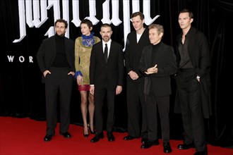 Aaron Taylor-Johnson, Emma Corrin, Robert Eggers, Bill Skarsgard, Willem Dafoe and Nicholas Holt at