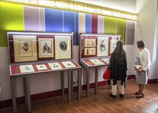 Interior in Casa Rossini, home and birthplace of Gioachino Rossini, Pesaro, Marche Region, Italy,