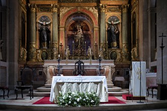 Interior view, choir, altar, church Igreja de São Roque, Lisbon, Portugal, Europe