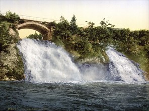 The Waterfalls of Coo, Spa, Belgium, ca 1895, Historical, digitally restored reproduction from a