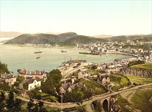 General view, Oban, Scotland, Historic, digitally restored reproduction from a 19th century