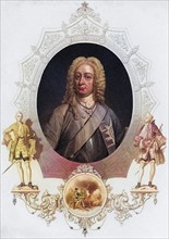 George II 1683-1760 King of England (1727-1760) . 19th century print after an original painting by