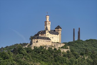 Marksburg Castle near Braubach, World Heritage Site Upper Middle Rhine Valley,