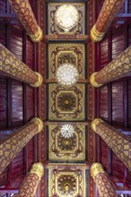 Cassette ceiling in the ubosot of Wat Na Phra Men, also Wat Na Phra Meru, a Buddhist temple