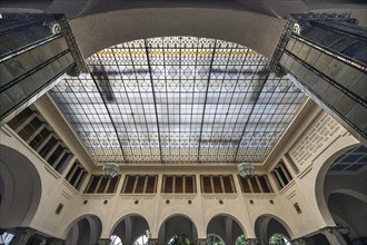 Glass dome over the historic fountain hall, inaugurated in 1842, replaced by a new building in