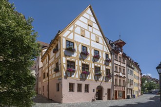 Historic half-timbered house, headquarters of the Altstadtfreunde Nürnberg, Weißgerbergasse 10,